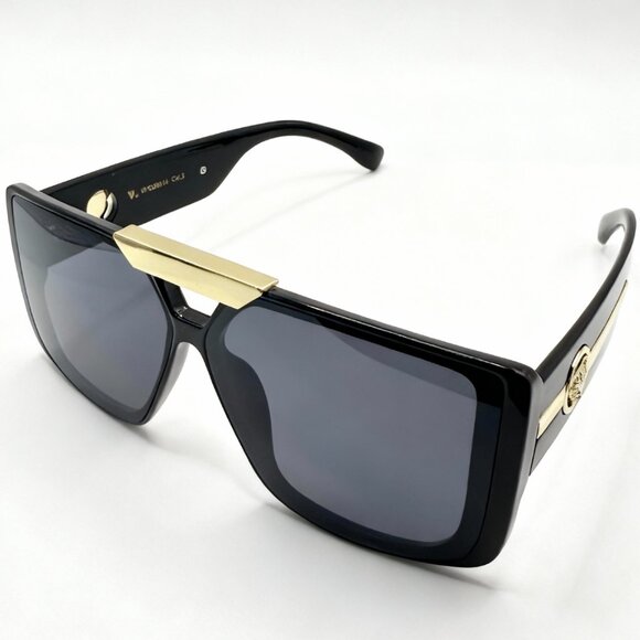 NEW PURE PRESTIGE Iconic Glam Trendy Oversized Designer Style Sunglasses Black - Picture 2 of 5